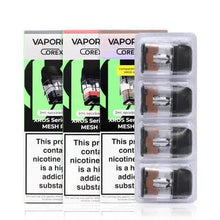 Load image into Gallery viewer, Vapor CoreX vape pods with warning labels on a white background