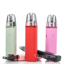 Load image into Gallery viewer, Uwell Caliburn G3 Lite pod systems in red, green, and pink colors, with visible pods and charging ports.