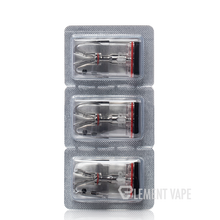 Load image into Gallery viewer, Three vape coils in clear packaging on a white background with 'Element Vape' branding.