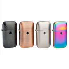 Load image into Gallery viewer, An assortment of Vaporesso Aurora Play pod system kits in various colors including black, rose gold, silver, and multicolor with a geometric pattern.