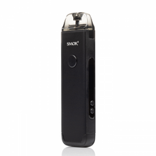 Load image into Gallery viewer, A SMOK ACRO 25W Pod System vaping device in black color, featuring a visible liquid chamber, pod slot, and a digital display.