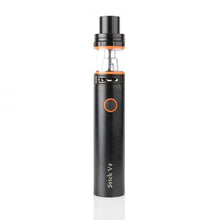 Load image into Gallery viewer, A SMOK Stick V8 electronic cigarette in black color, featuring a transparent glass tank and a single button on the front.