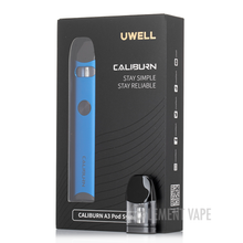 Load image into Gallery viewer, Uwell Caliburn A3 15W Pod System Kit in India – Premium Refillable Pod Vape Device with complete kit with white background