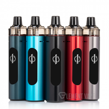 Load image into Gallery viewer, A collection of Uwell WHIRL T1 16W Pod Mod Kits in blue, black, and red colors, displayed side by side.