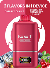 Load image into Gallery viewer, IGET MOVE 50K Puffs 2 in 1 Flavours Rechargeable Disposable Vape | Vape Paradise
