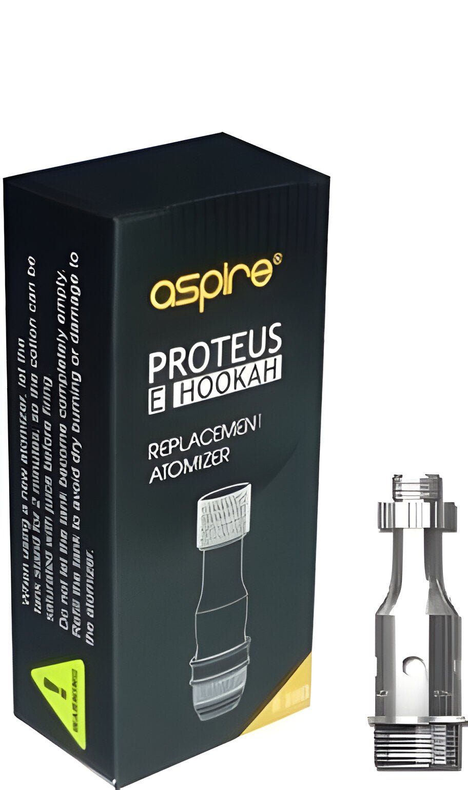 Packaging box of Aspire Proteus E-Hookah 0.25ohm Coil with the product visible on the right side