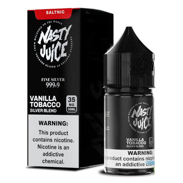 Vanilla Tobacco Silver Blend - Nasty Salt | 30Ml Vape Juice | 35MG | Vape Paradise