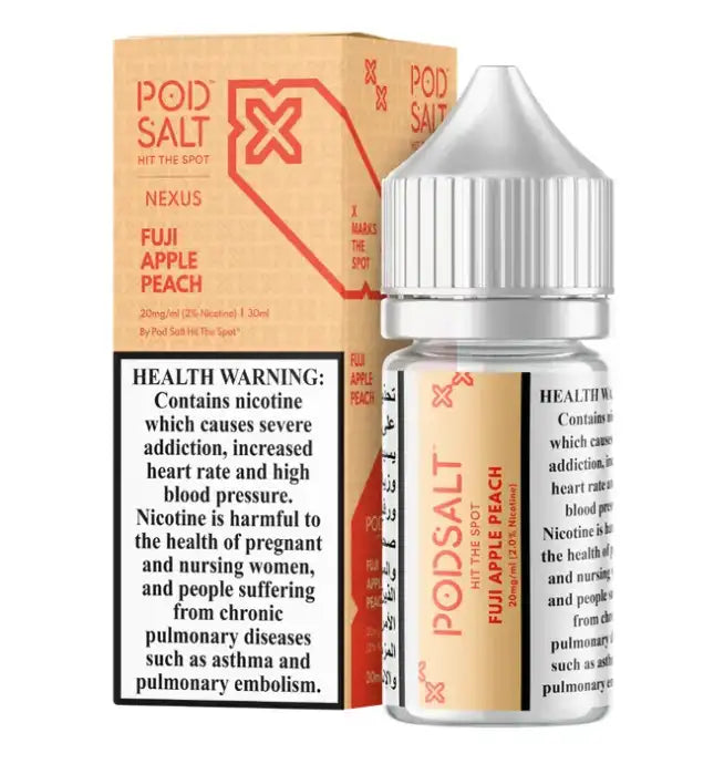 Fuji Apple Peach - Pod Salt Nexus | 30ML Vape Juice | 50MG | Vape Paradise