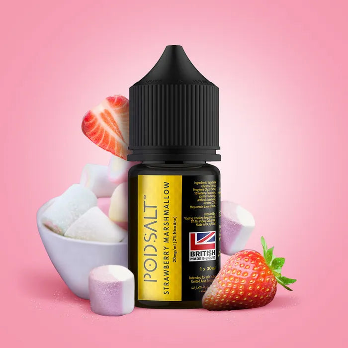 Strawberry Marshmallow - Pod Salt | 30ML Vape Juice | 50MG | Vape Paradise