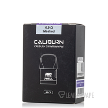 Load image into Gallery viewer, Black packaging of Caliburn G3 Refillable Pod with white text and graphics on a white background.

