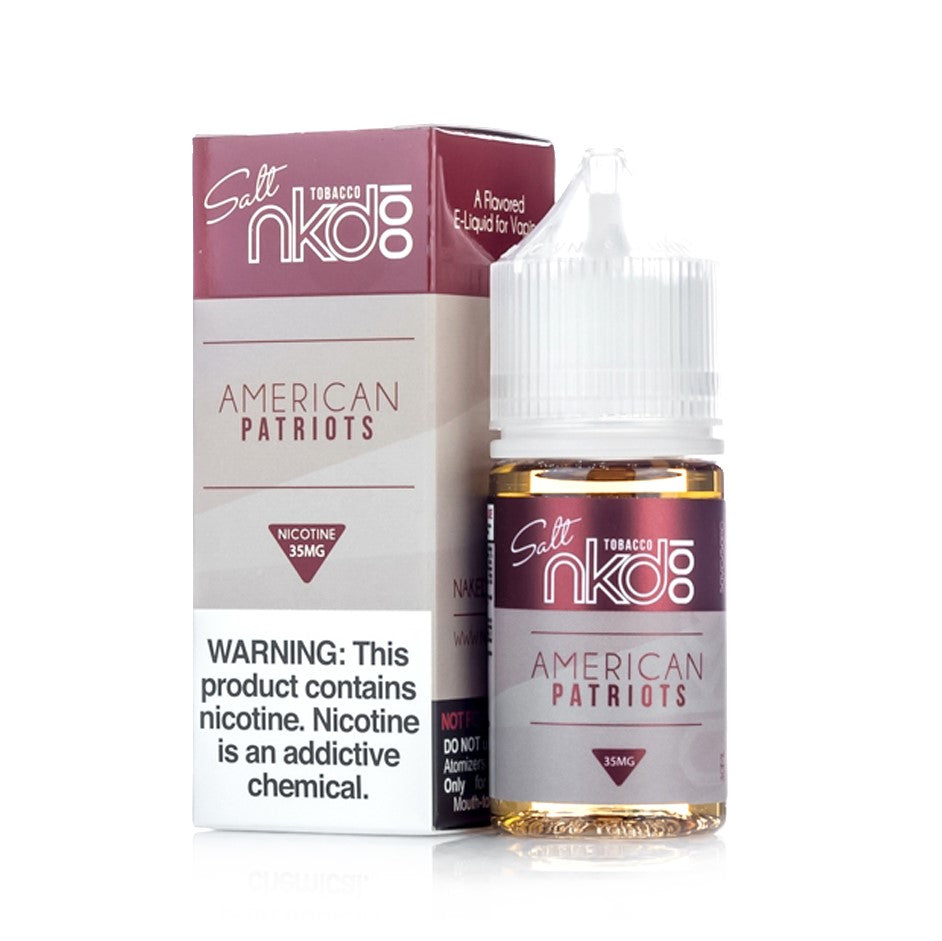 American Patriots - Naked 100 Salt | 30Ml Vape Juice | 35MG, 50MG | Vape Paradise