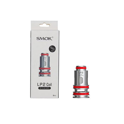 SMOK LP2 Replacement Coils, showing a single coil outside the packaging and a schematic design of the coil on a white background.