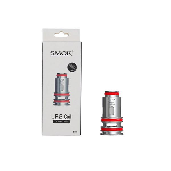 SMOK LP2 Replacement Coils, showing a single coil outside the packaging and a schematic design of the coil on a white background.
