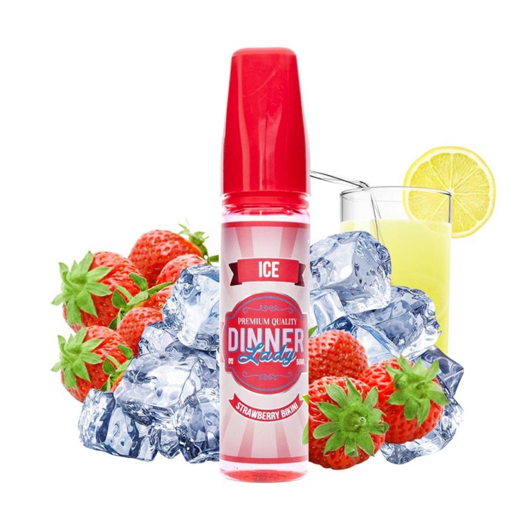 Strawberry Bikini Ice - Dinner Lady | 60ML Vape Juice | 3MG, 6MG | Vape Paradise