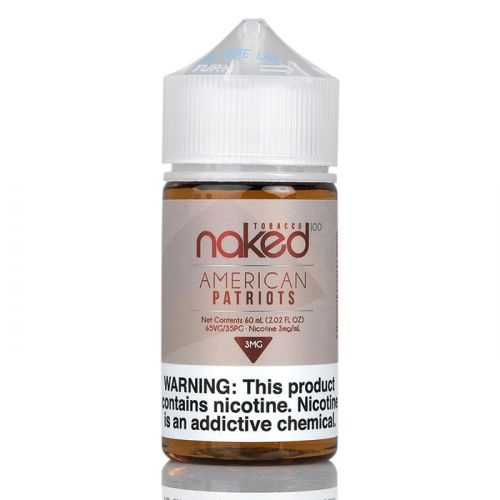American Patriots - Naked 100 Tobacco | 60ML Vape Juice | 3MG, 6MG, 12MG | Vape Paradise