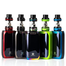 Load image into Gallery viewer, A series of Vaporesso Revenger X 220W starter kits in various colors (red, black, green, blue) with the Vaporesso logo visible on the devices.
