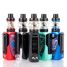Load image into Gallery viewer, A collection of Vaporesso Tarot Baby 85W TC vaping devices in various colors, featuring a digital display and a tank module.
