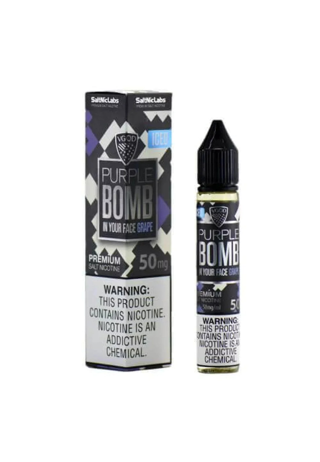 Purple Bomb Grape Iced - VGod SaltNic | 30ML Vape Juice | 25MG,50MG | Vape Paradise